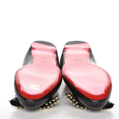 Christian Louboutin Shiny Nappa Spike Bow Ballerina Flats 39 Black 5 of 8