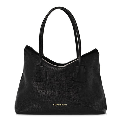 Burberry London Grainy Calfskin Medium Baynard Tote Black 1 of 14