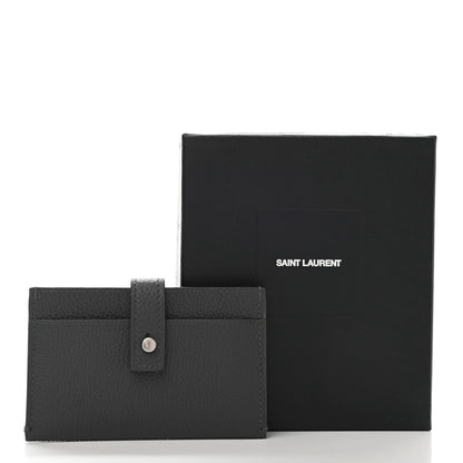 Saint Laurent Grained Calfskin Sac De Jour Souple Card Case Grey 7 of 7