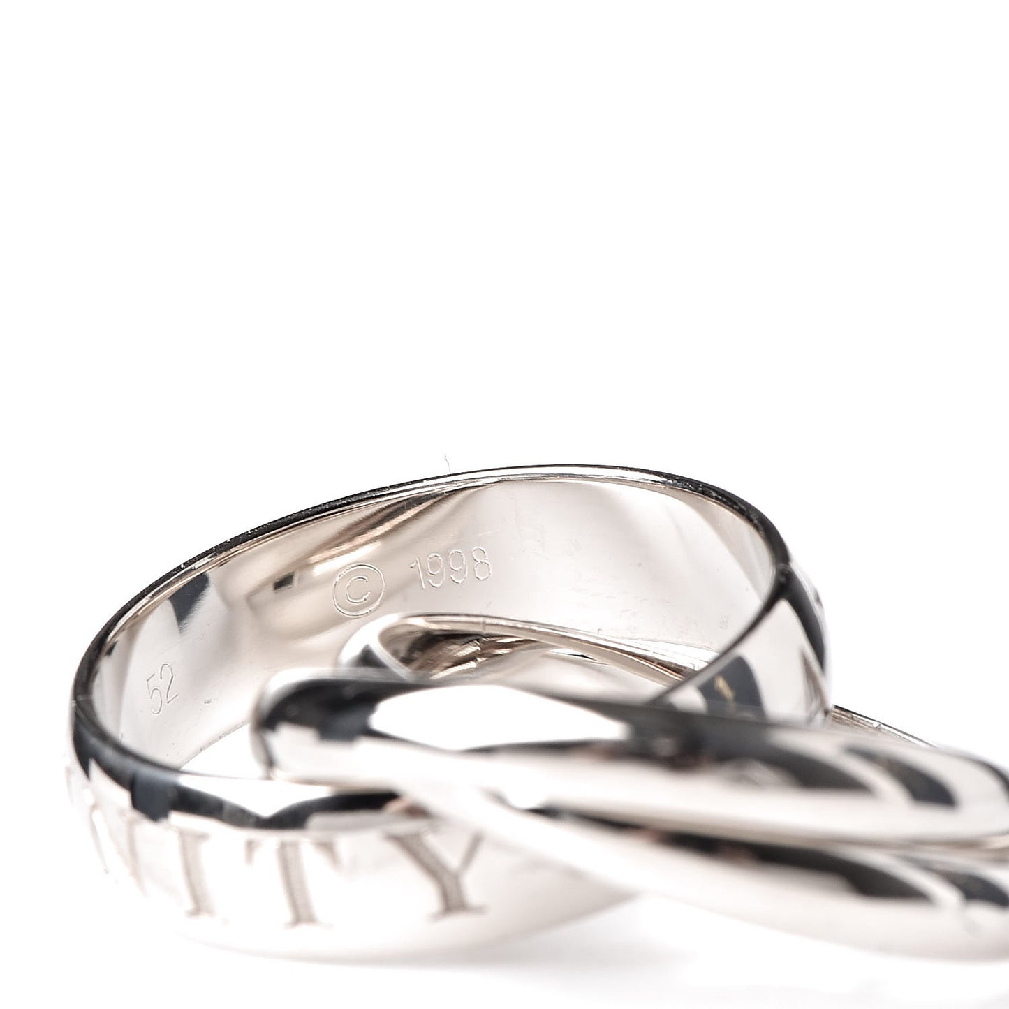 18K White Gold 98 Xmas Limited Trinity Ring 52 6