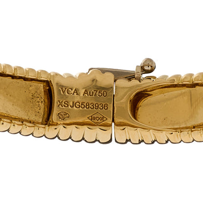 Van Cleef & Arpels 18K Yellow Gold Perlee Signature Bangle Bracelet XS 3 of 4