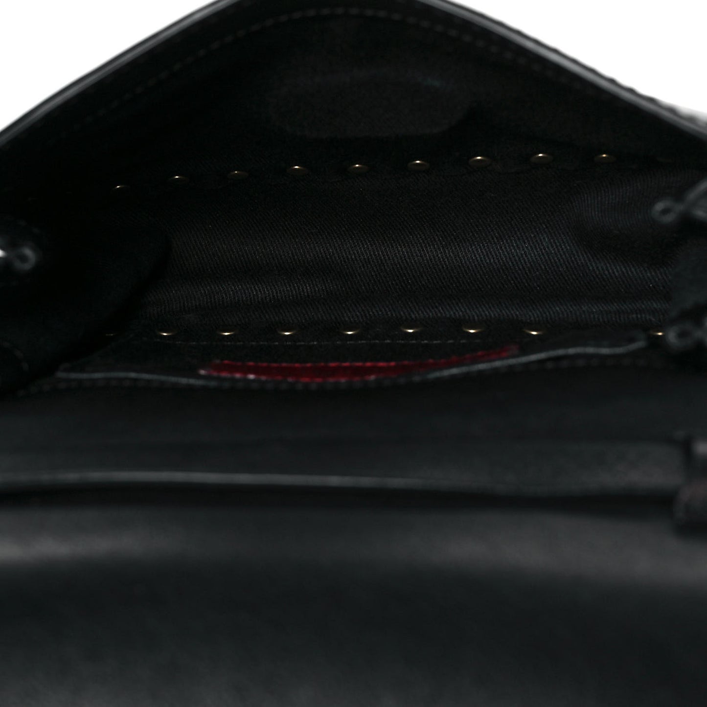 Vitello Mini Rockstud Flap Saddle Crossbody Bag Black
