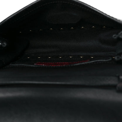 Valentino Garavani Vitello Mini Rockstud Flap Saddle Crossbody Bag Black 4 of 7