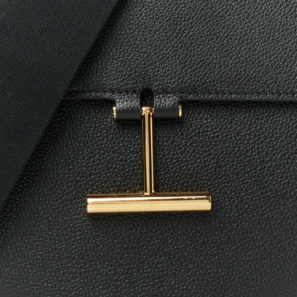 Tom Ford Grained Calfskin Mini T Clasp Tara Crossbody Bag Black 7 of 9