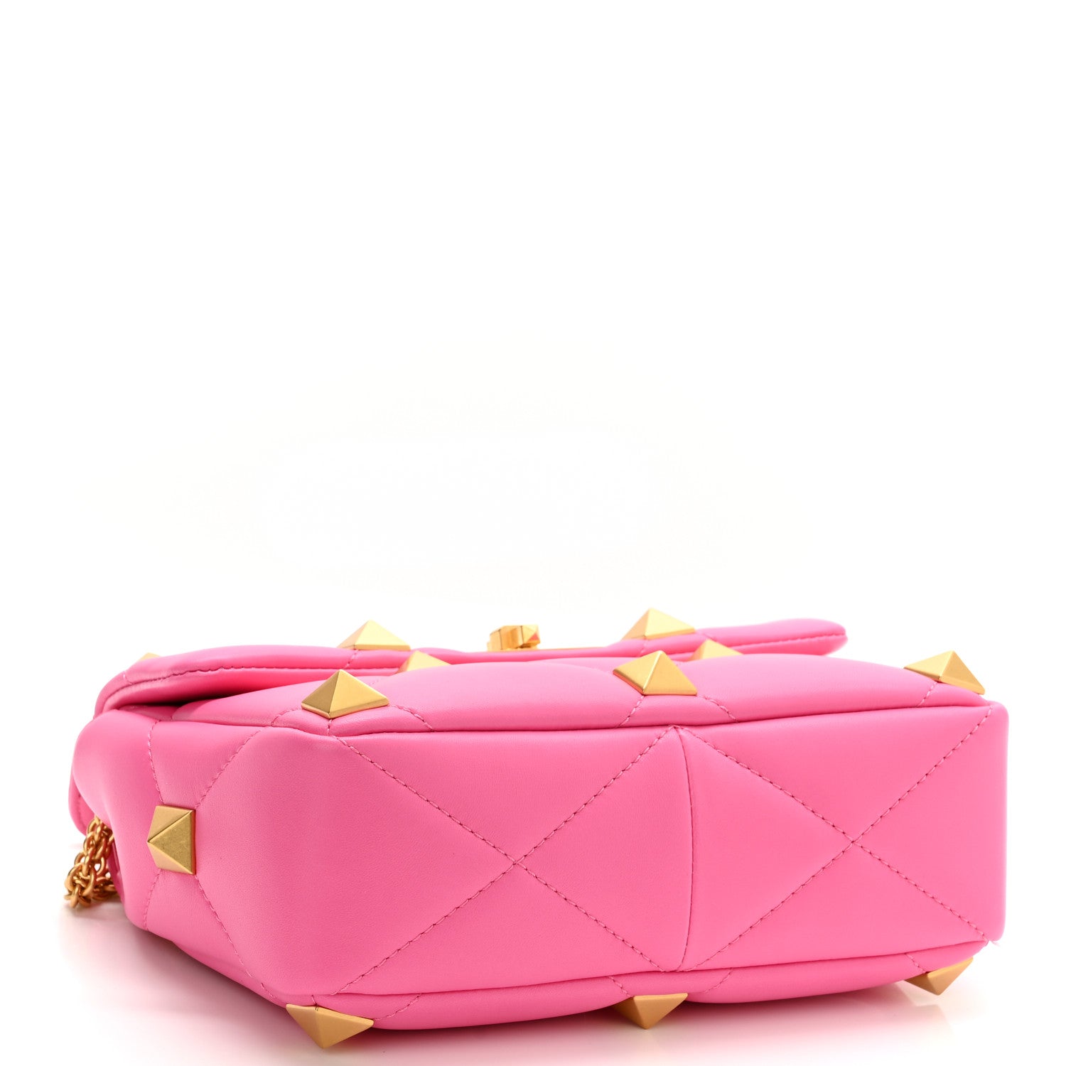 Valentino Garavani Nappa Medium Roman Stud Shoulder Bag Feminine Pink 4 of 9