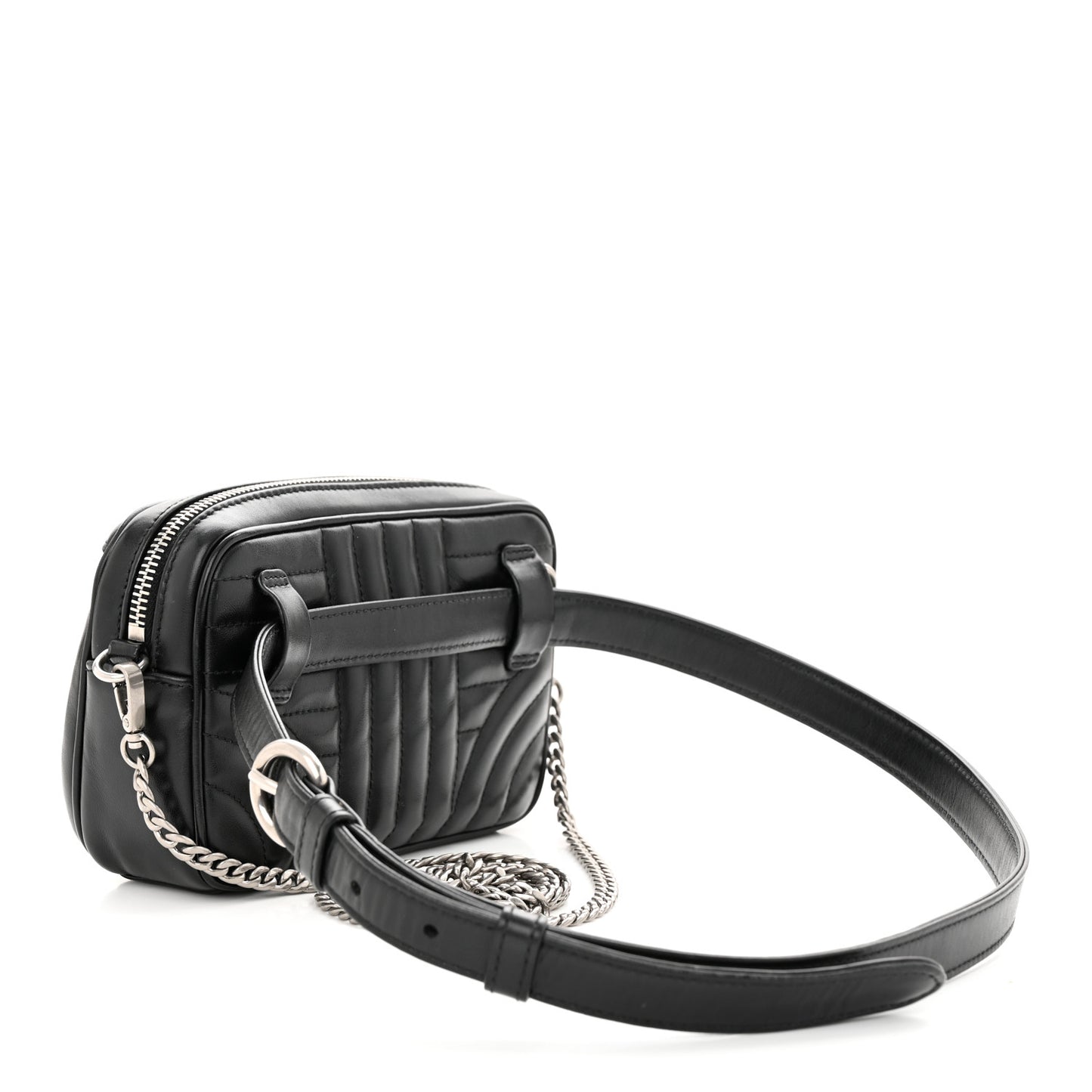 Soft Calfskin Impunture Diagramme Belt Bag Black