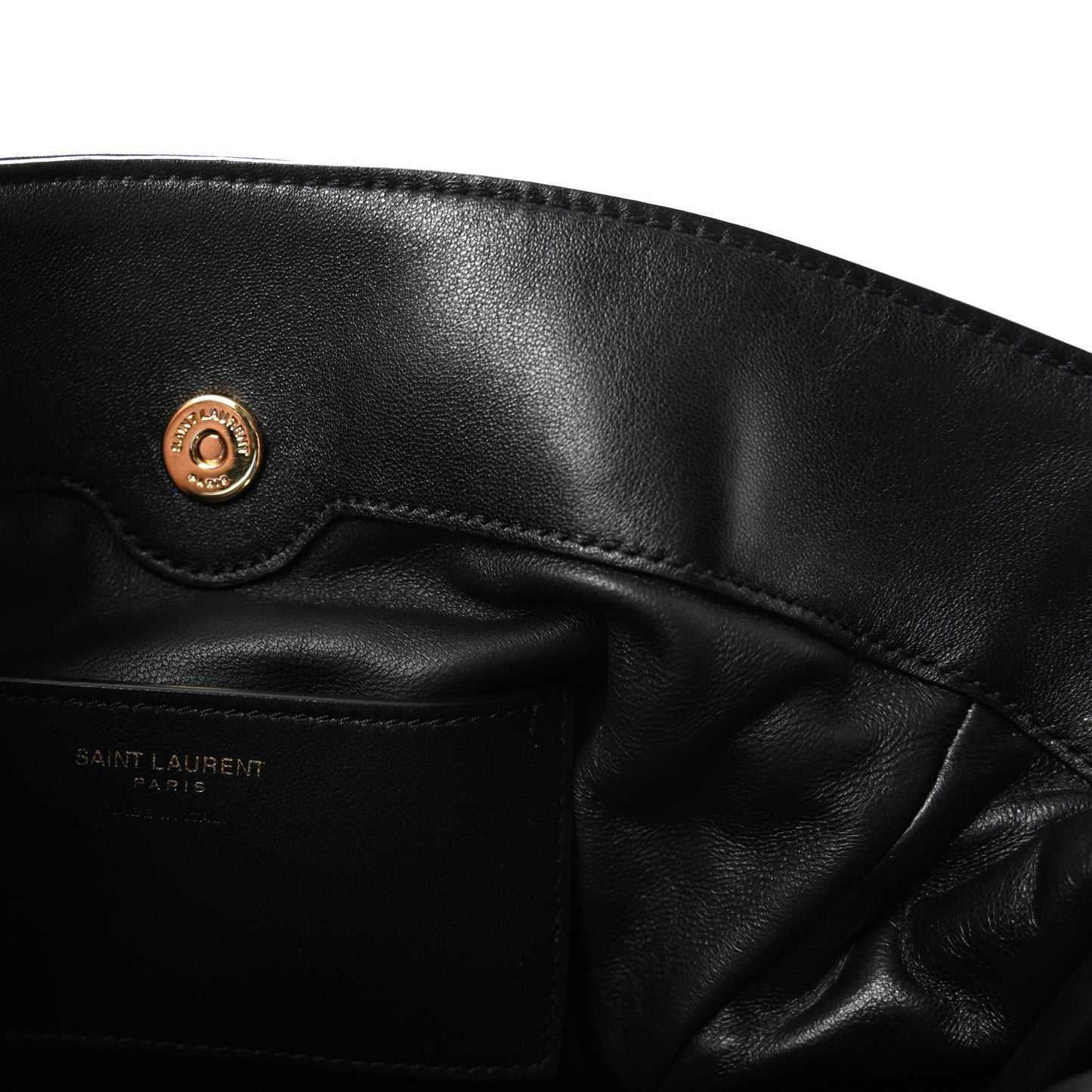 Lambskin Matelasse Monogram Medium Jamie Shoulder Pouch Bag Black