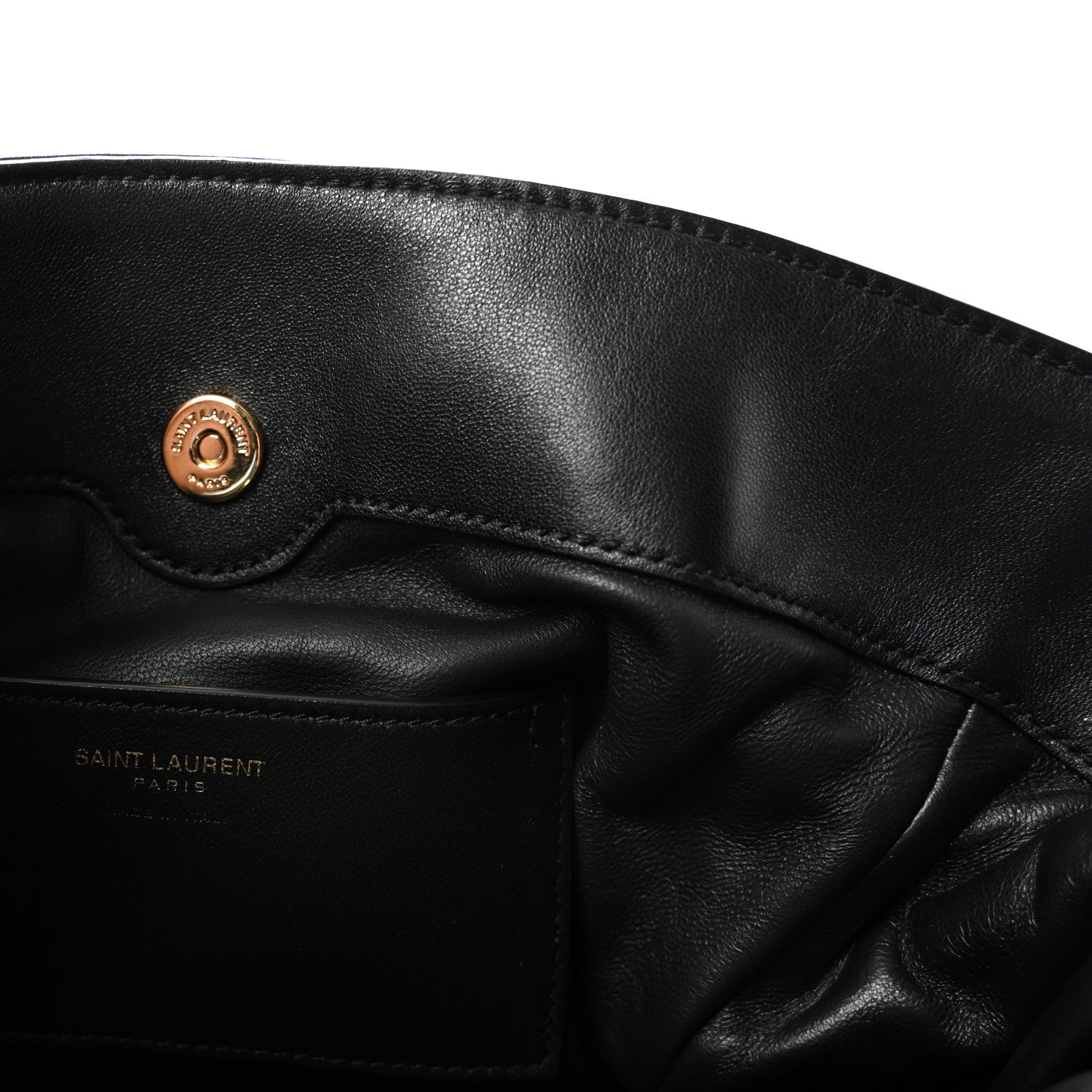 Saint Laurent Lambskin Matelasse Monogram Medium Jamie Shoulder Pouch Bag Black 6 of 9