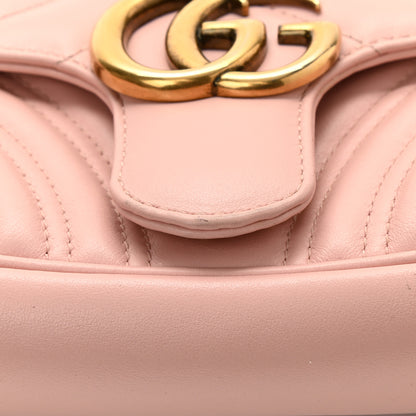 Gucci Calfskin Matelasse Mini GG Marmont Shoulder Bag Perfect Pink 9 of 9