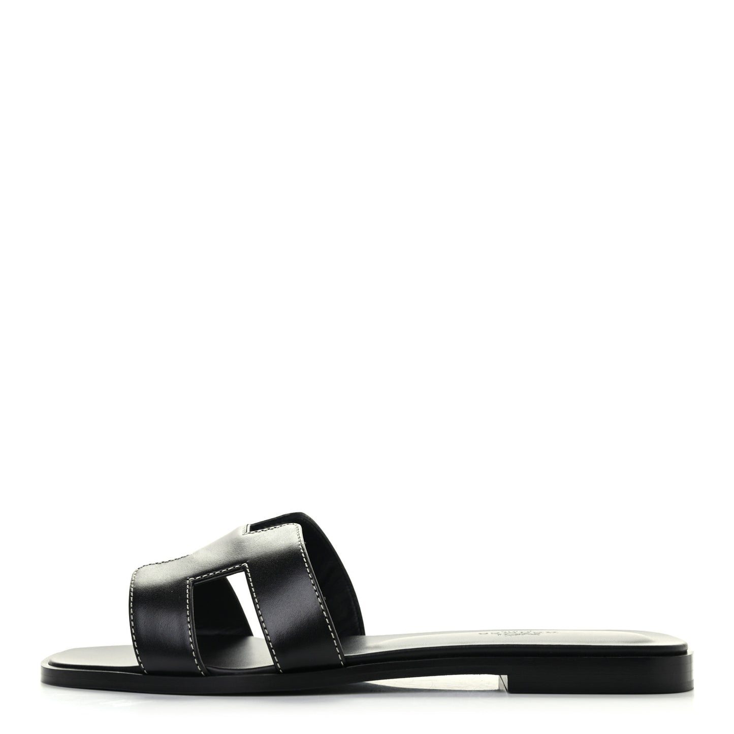 Box Calfskin Oran Sandals 38 Black