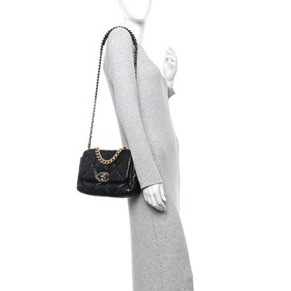 Chanel Lambskin Quilted Medium Chanel 19 Flap Black 2 of 10