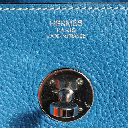 Hermes Taurillon Clemence Lindy 30 Blue Jean 20 of 24