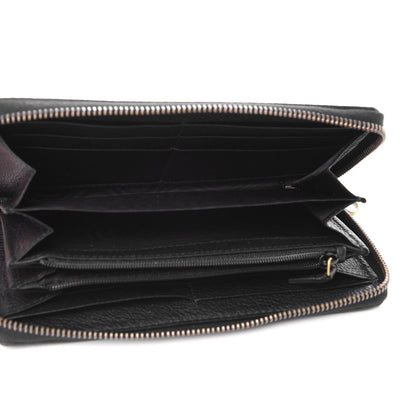 Gucci Calfskin Logo Zip Around Wallet Black 7 of 8