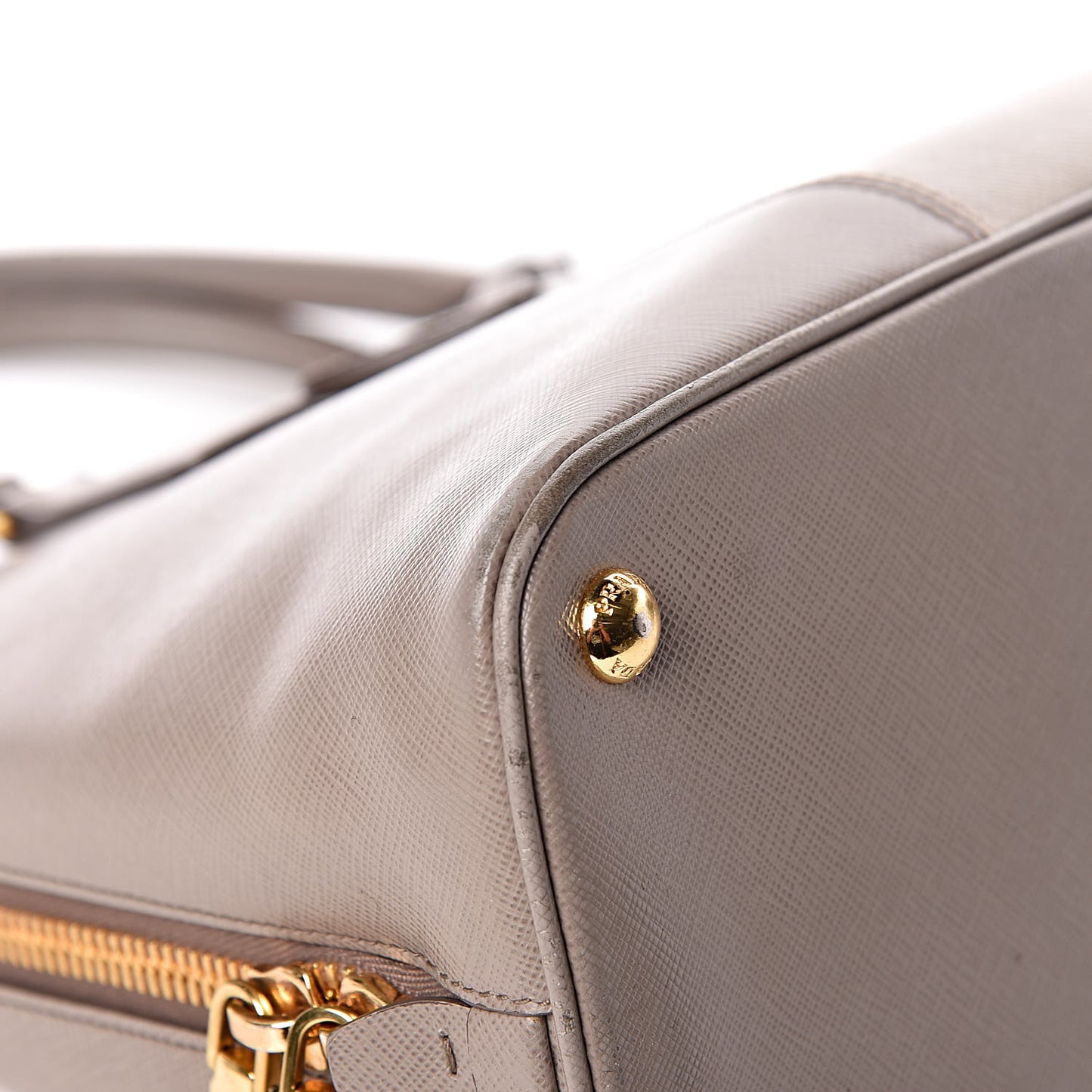 Saffiano Lux Bi-Color Promenade Tote Argilla Pomice
