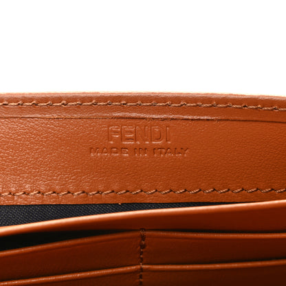 Fendi Vitello King Tamponato Logo Embossed Continental Wallet Cuoio 6 of 7