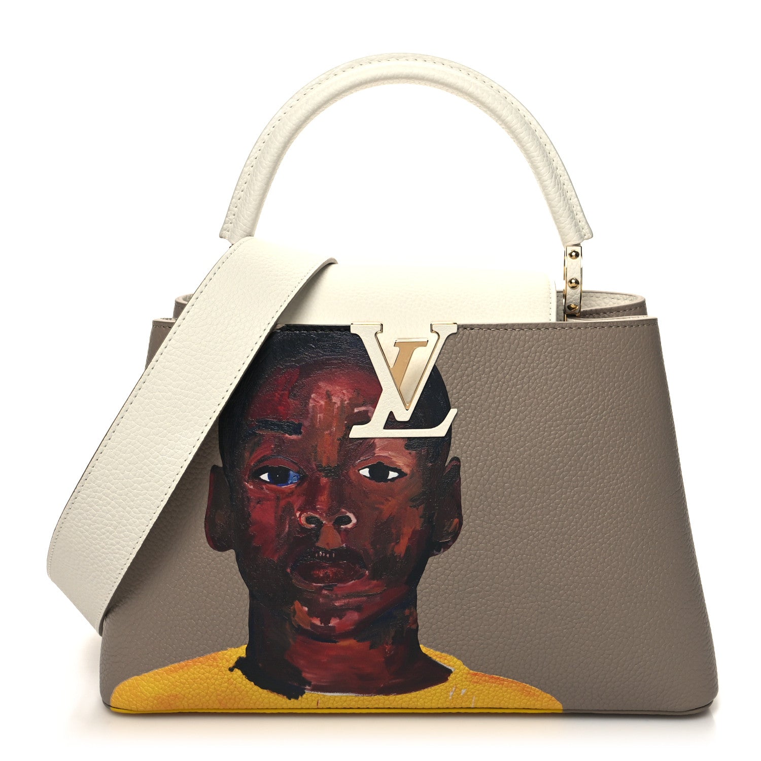Louis Vuitton Taurillon Artycapucines Henry Taylor MM Snow 1 of 11