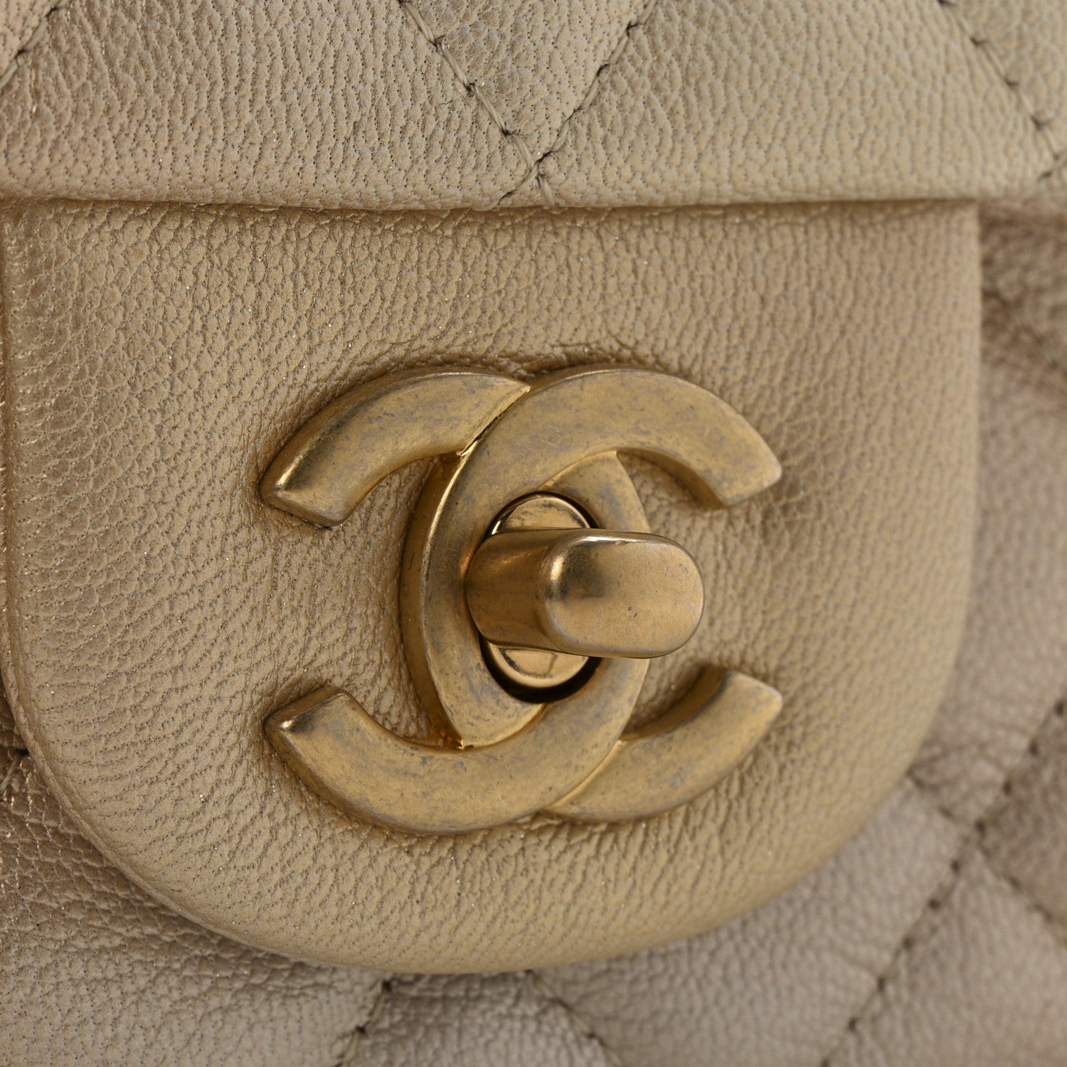 Chanel Metallic Goatskin Quilted Mini Rectangular Flap Gold 11 of 12