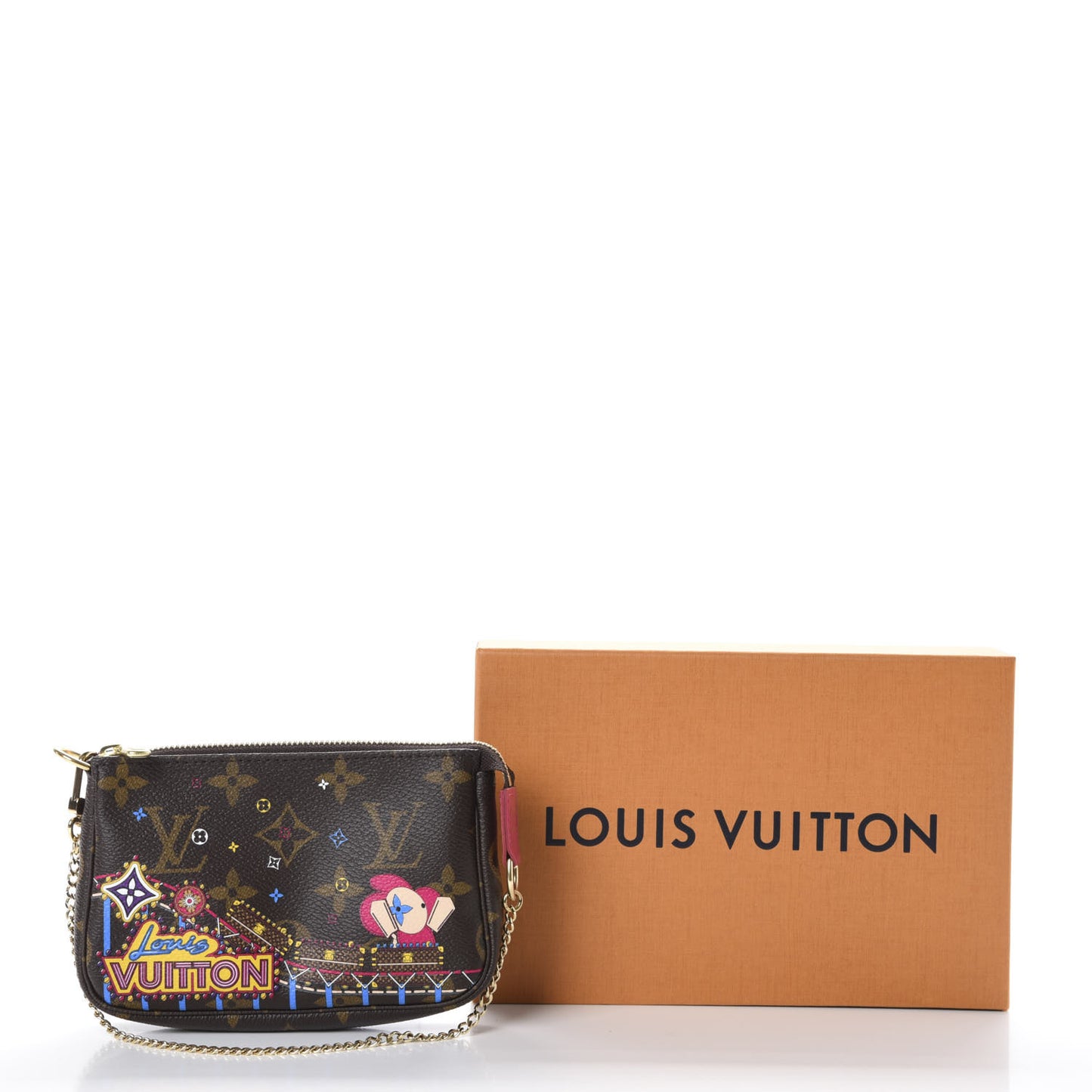 Monogram 2020 Christmas Animation Roller Coaster Mini Pochette Accessories Pivoine