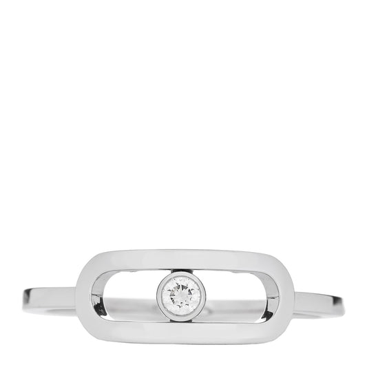 18K White Gold Diamond Move Uno Ring 55 7.25