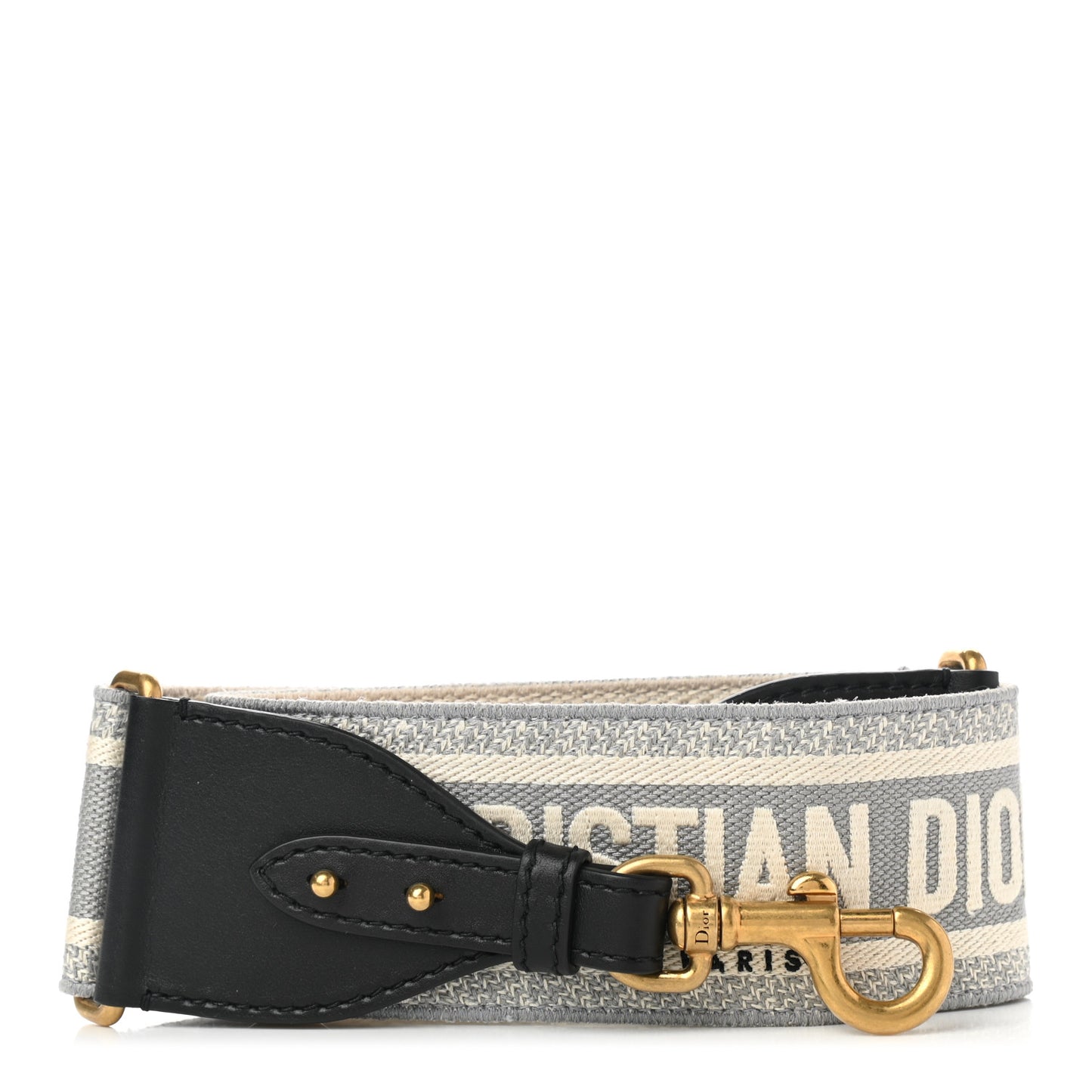 Canvas Embroidered Shoulder Strap Grey
