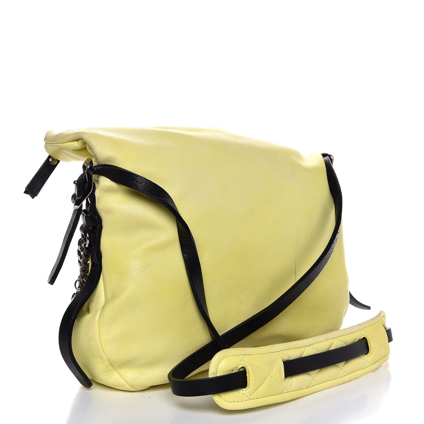 Lambskin Small Biker Hobo Yellow