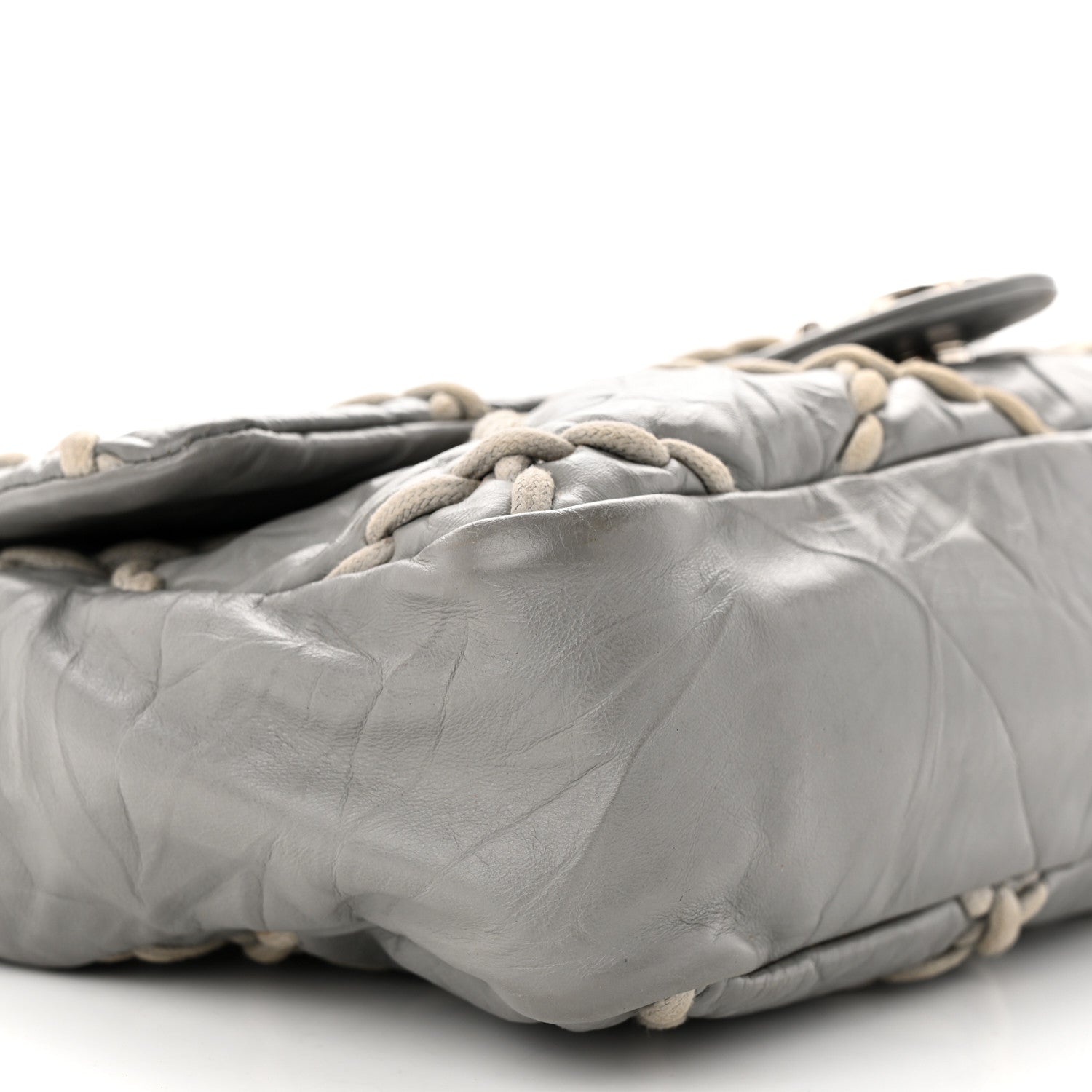 Chanel Calfskin Medium Ultra Stitch Flap Grey 9 of 11