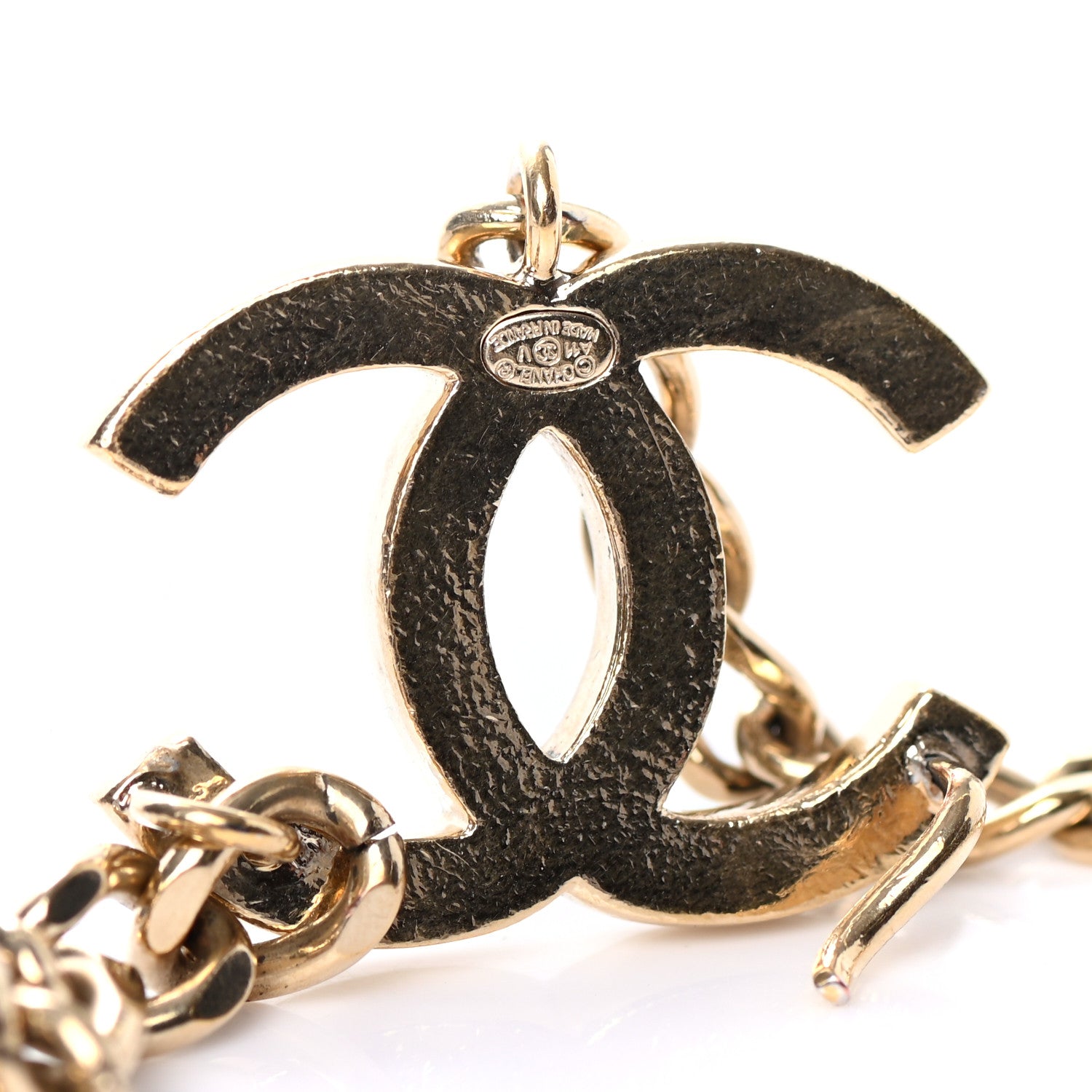 Chanel Enamel CC Chain Logo Belt Gold Black 5 of 5