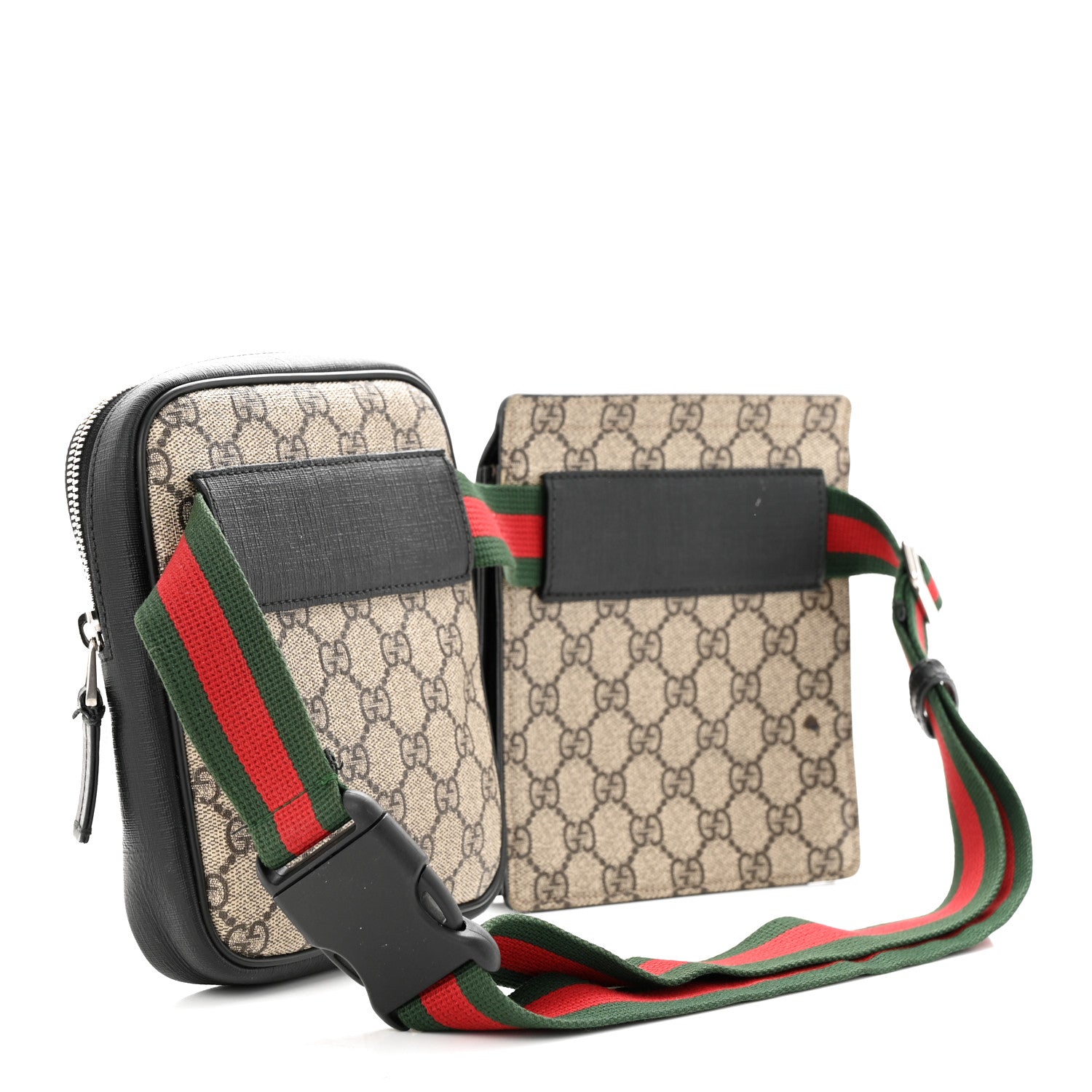 Gucci GG Supreme Monogram Web Belt Bag Black 3 of 18