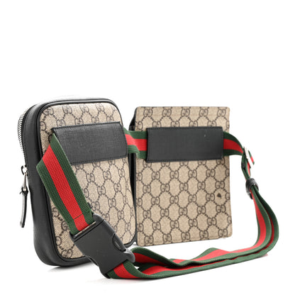 Gucci GG Supreme Monogram Web Belt Bag Black 3 of 18