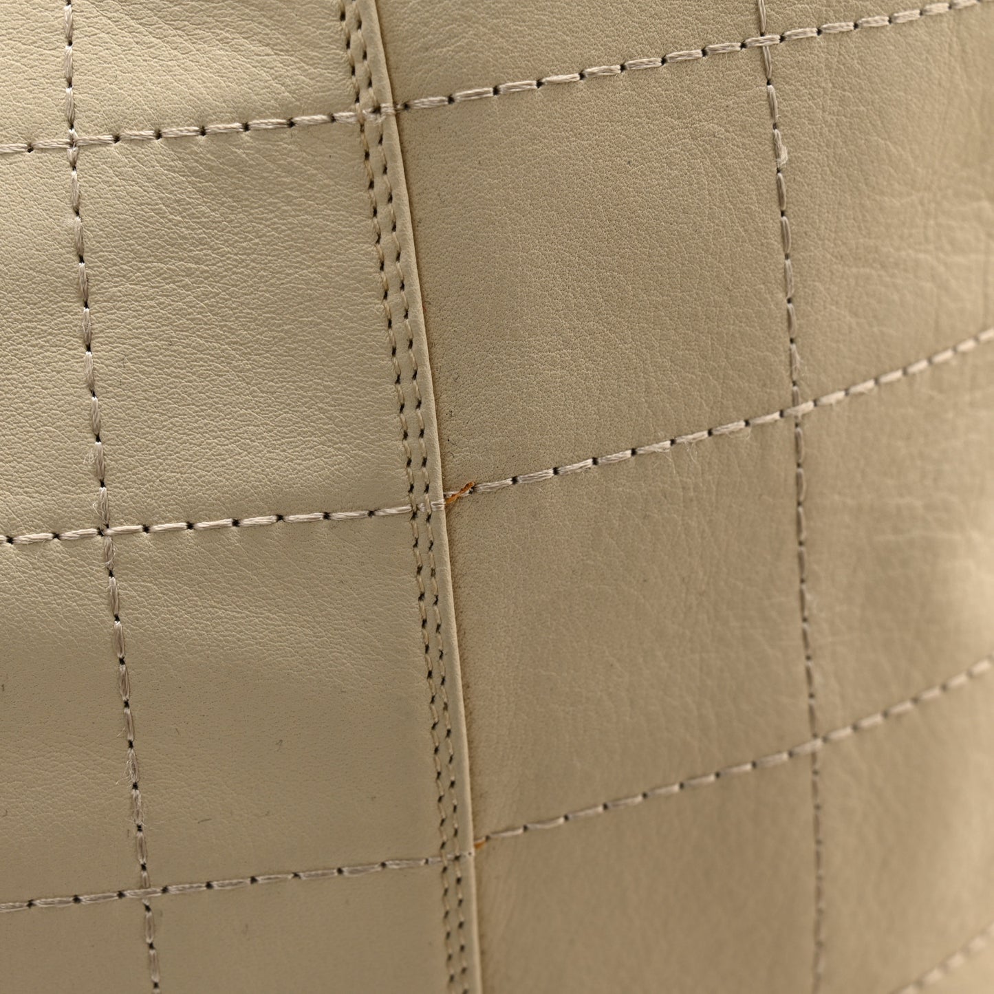 Lambskin Quilted Chocolate Bar High Boots 39 Ivory