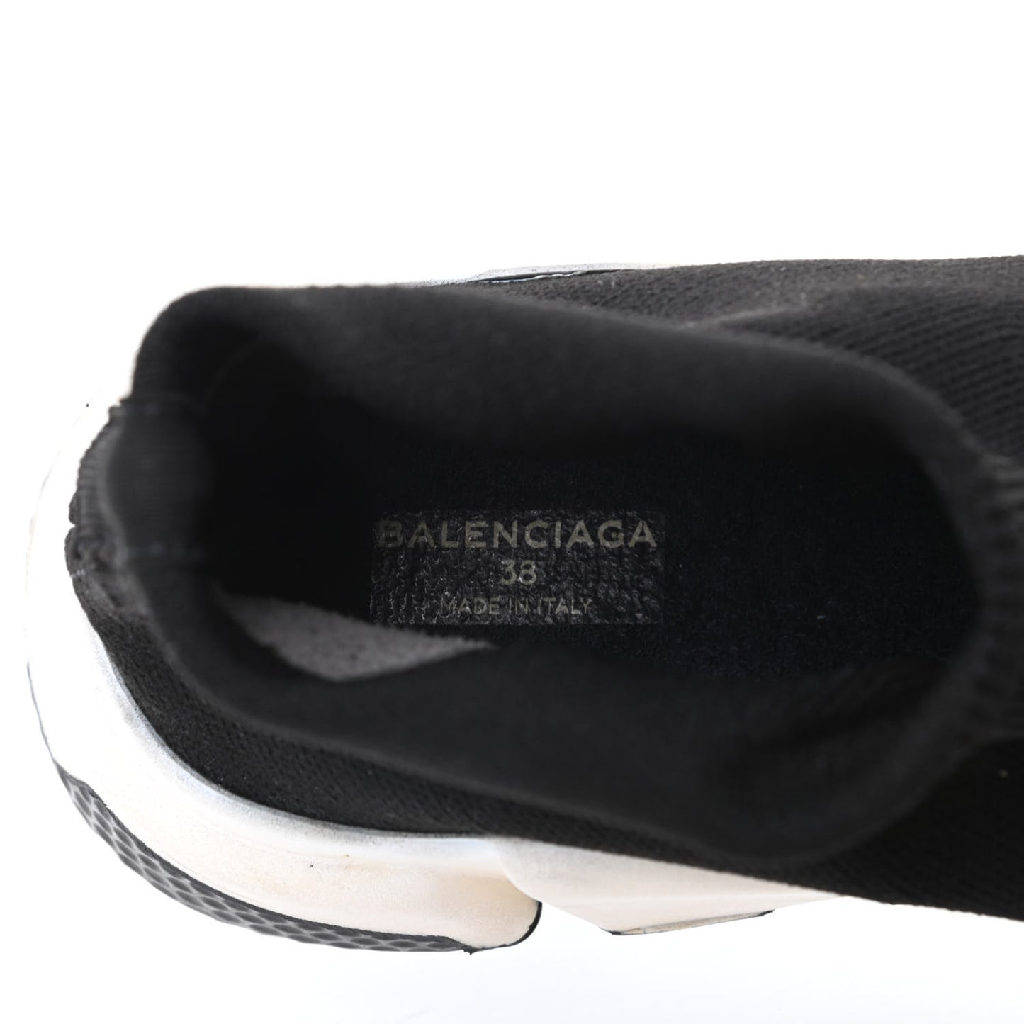 Neoprene Knit Womens Speed Sneakers 38 Black White