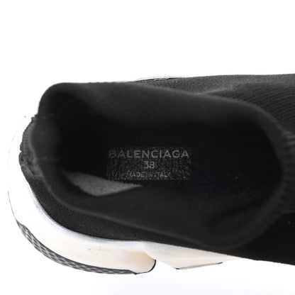 Balenciaga Neoprene Knit Womens Speed Sneakers 38 Black White 7 of 14
