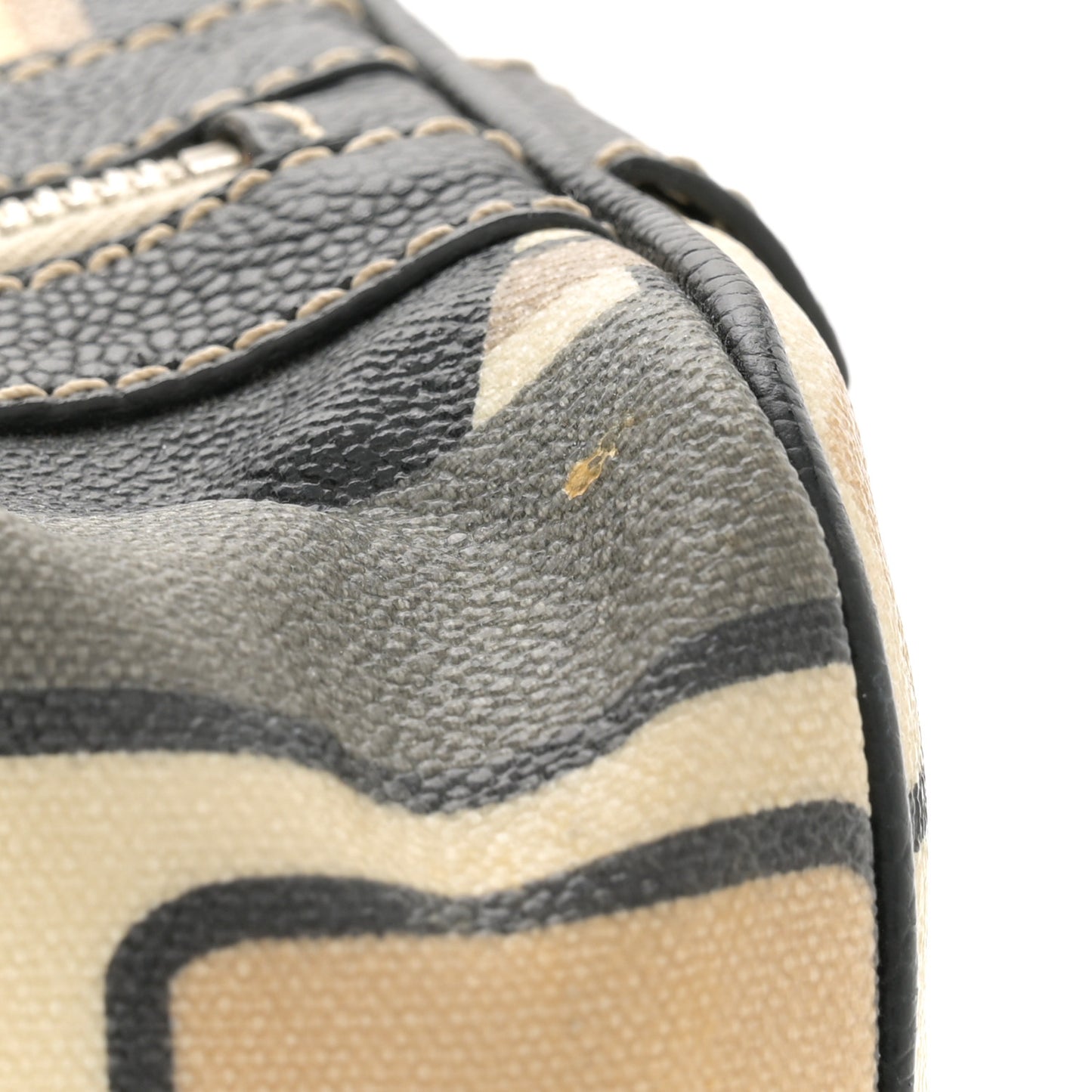 Coated Canvas Le Train Boston Bag Black