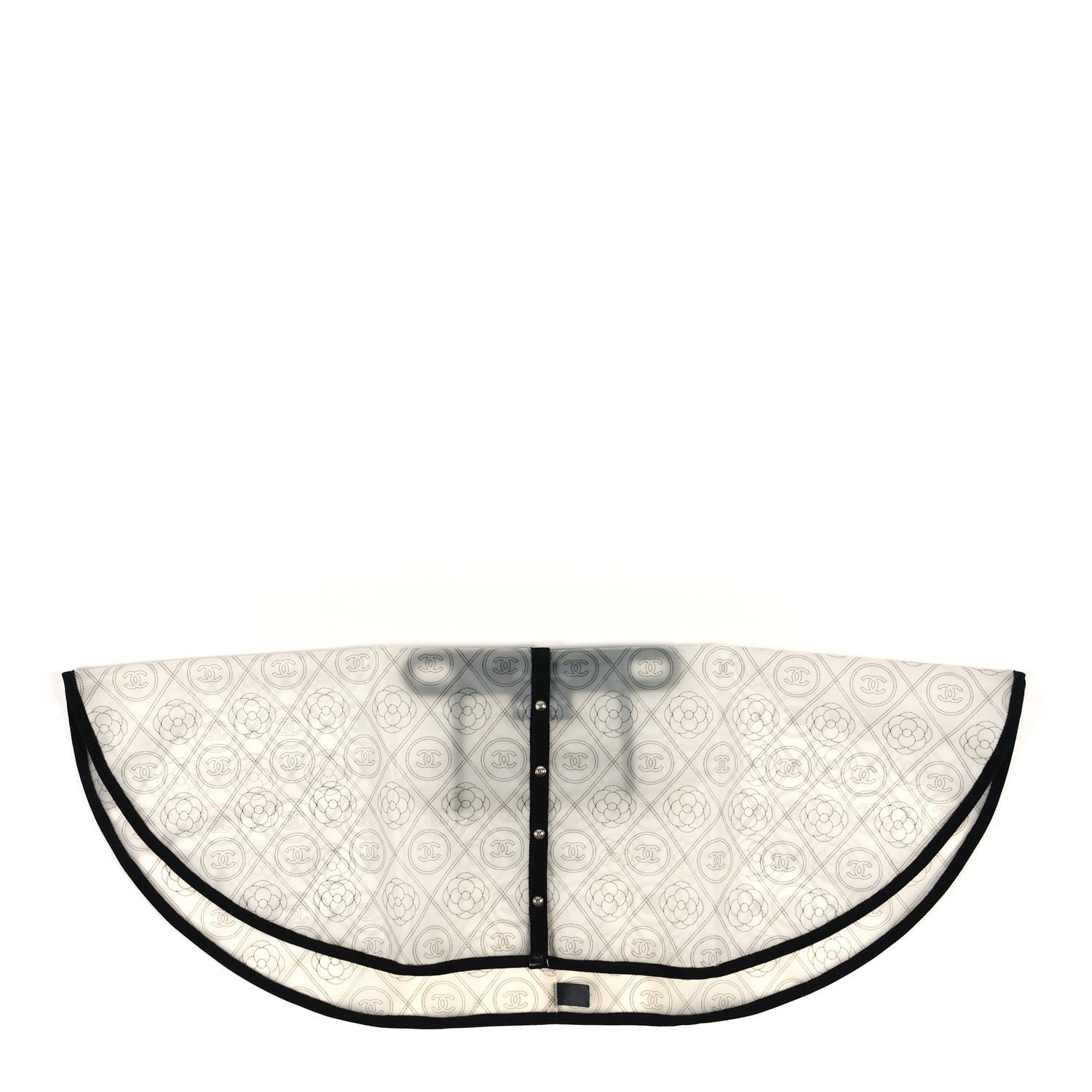 Chanel PVC Calfskin Coco Bag Raincoat White Black 1 of 5