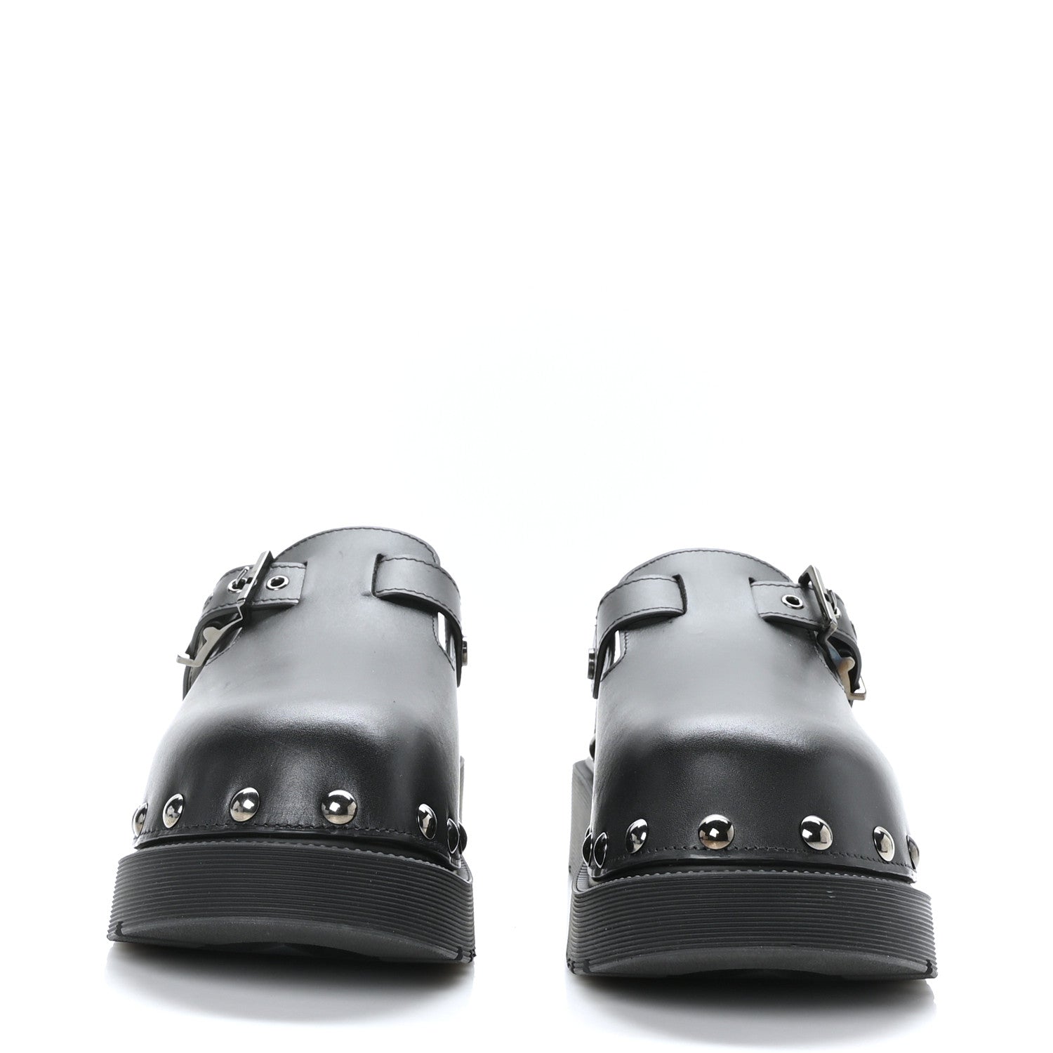 Christian Dior Calfskin Diorquake Buckled Lug Sole 15mm Clogs 38 Black 2 of 10