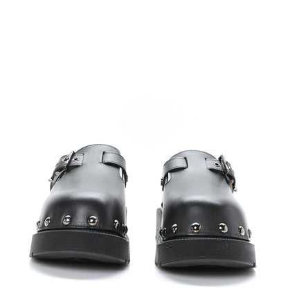 Christian Dior Calfskin Diorquake Buckled Lug Sole 15mm Clogs 38 Black 2 of 10