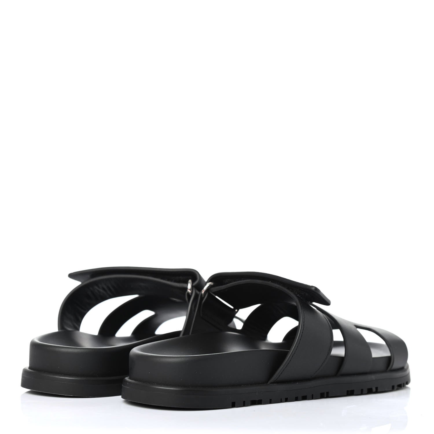Hermes Calfskin Womens Chypre Sandals 36 Black 3 of 4