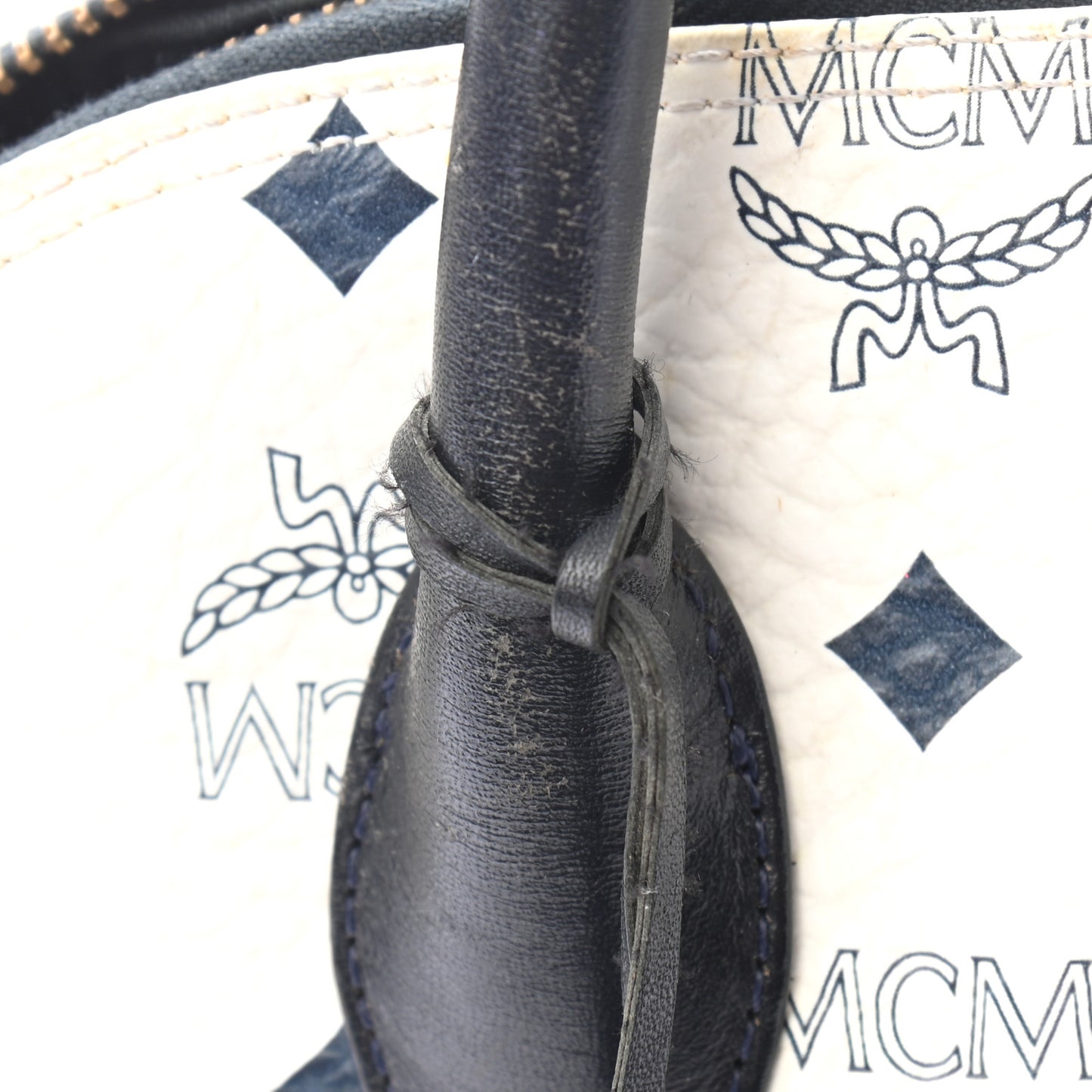 Visetos Medium Heritage Bowler Bag White