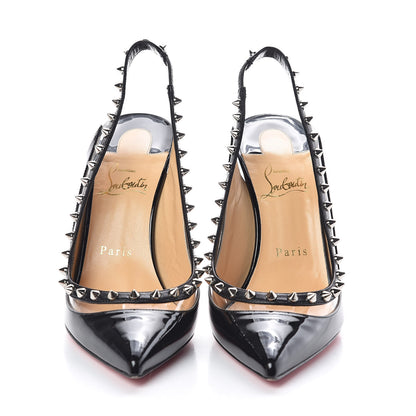 Christian Louboutin Patent PVC Kid Brigadine 100 Pumps 39 Black 2 of 8