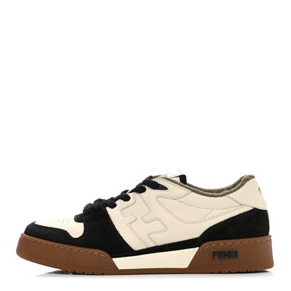 Fendi Suede Vitello Fendi Match Low Top Sneakers 40 Milk Black 1 of 9