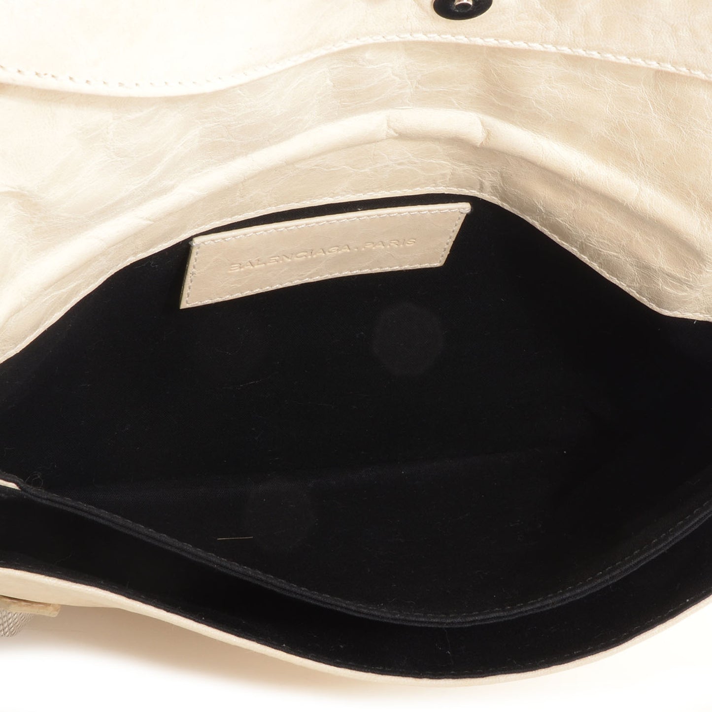Agneau Giant 21 Silver Hardware Envelope Clutch Praline