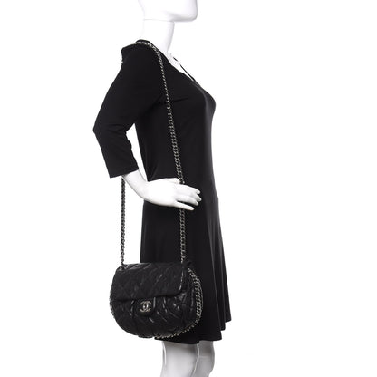 Chanel Washed Lambskin Quilted Mini Chain Around Flap Black 2 of 13