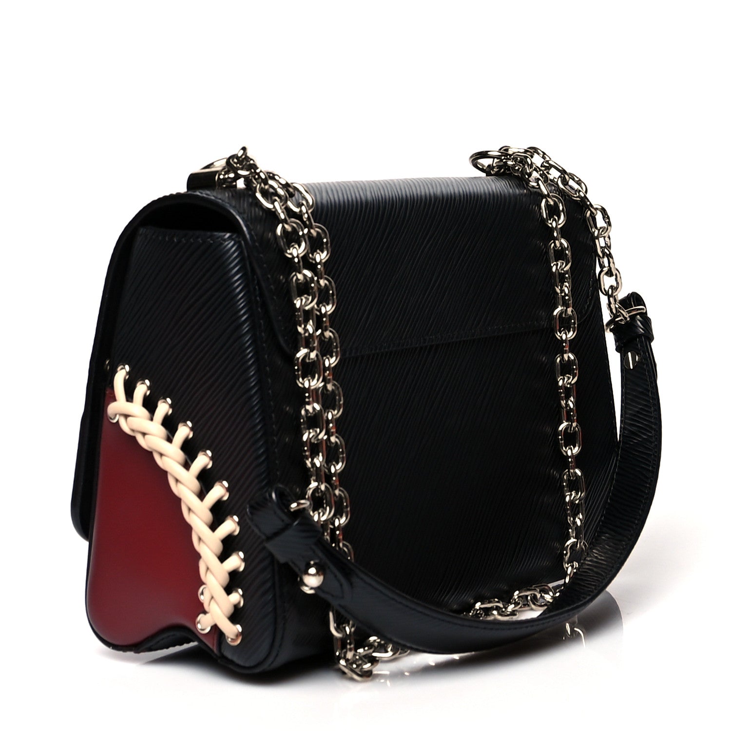Louis Vuitton Epi Braided Twist Shoulder Bag MM Black 3 of 10