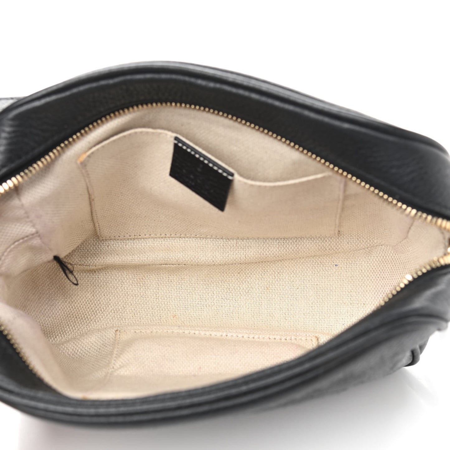 Pebbled Calfskin Small Soho Disco Bag Black