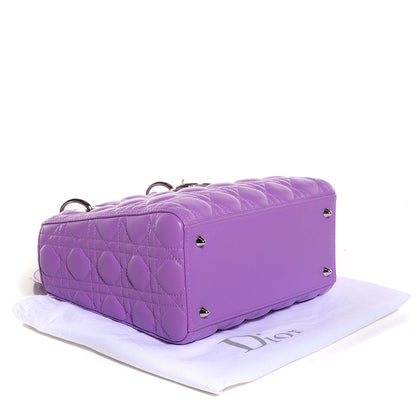 Christian Dior Lambskin Cannage Medium Lady Dior Purple 4 of 7