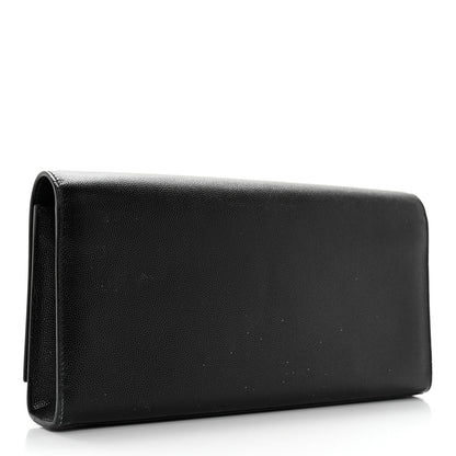 Saint Laurent Grain De Poudre Monogram Cassandre Clutch Black 3 of 13