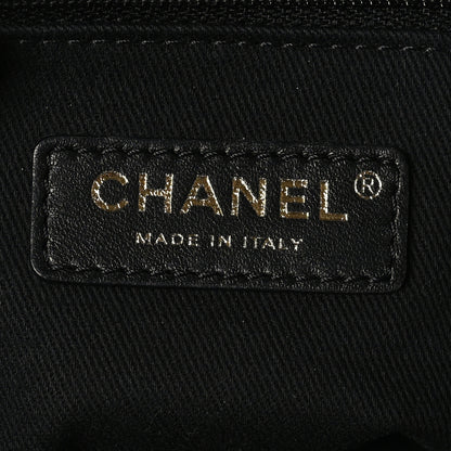 Chanel Mixed Fibers Calfskin Striped Medium Deauville Tote Black 6 of 11