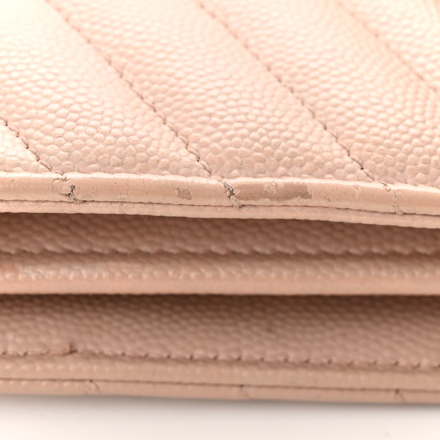Grain De Poudre Matelasse Chevron Monogram Chain Wallet