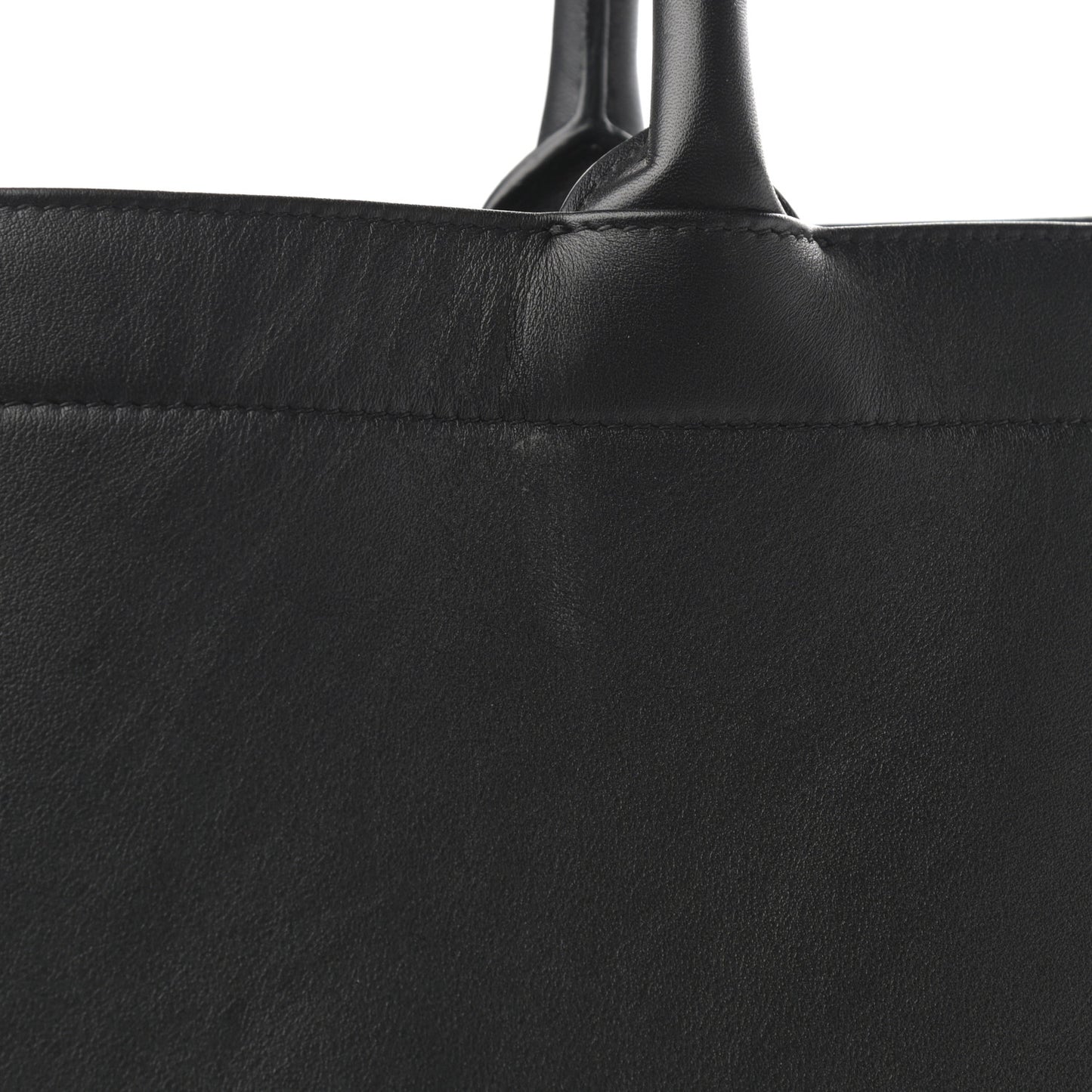 Calfskin Embossed Book Tote Black