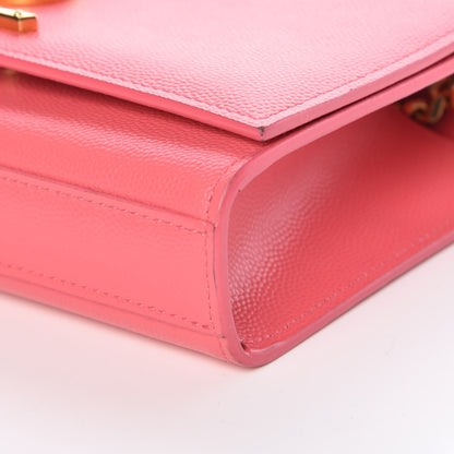 Saint Laurent Grain De Poudre Small Monogram Kate Satchel Rose Clair 8 of 12